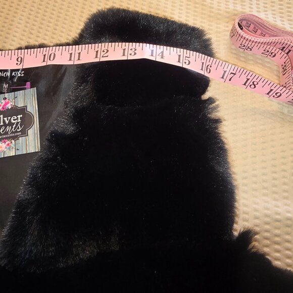 🏷️NWT  -    Black FRENCH KISS Faux Fur Vest sz M  -  NWT🏷️ - Picture 10 of 11